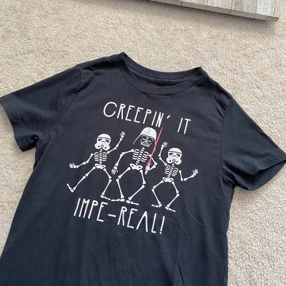 Star Wars Mad Engine M Creepin' It Impe-Real Skeleton Darth Vader Troopers Tee - Picture 3 of 13